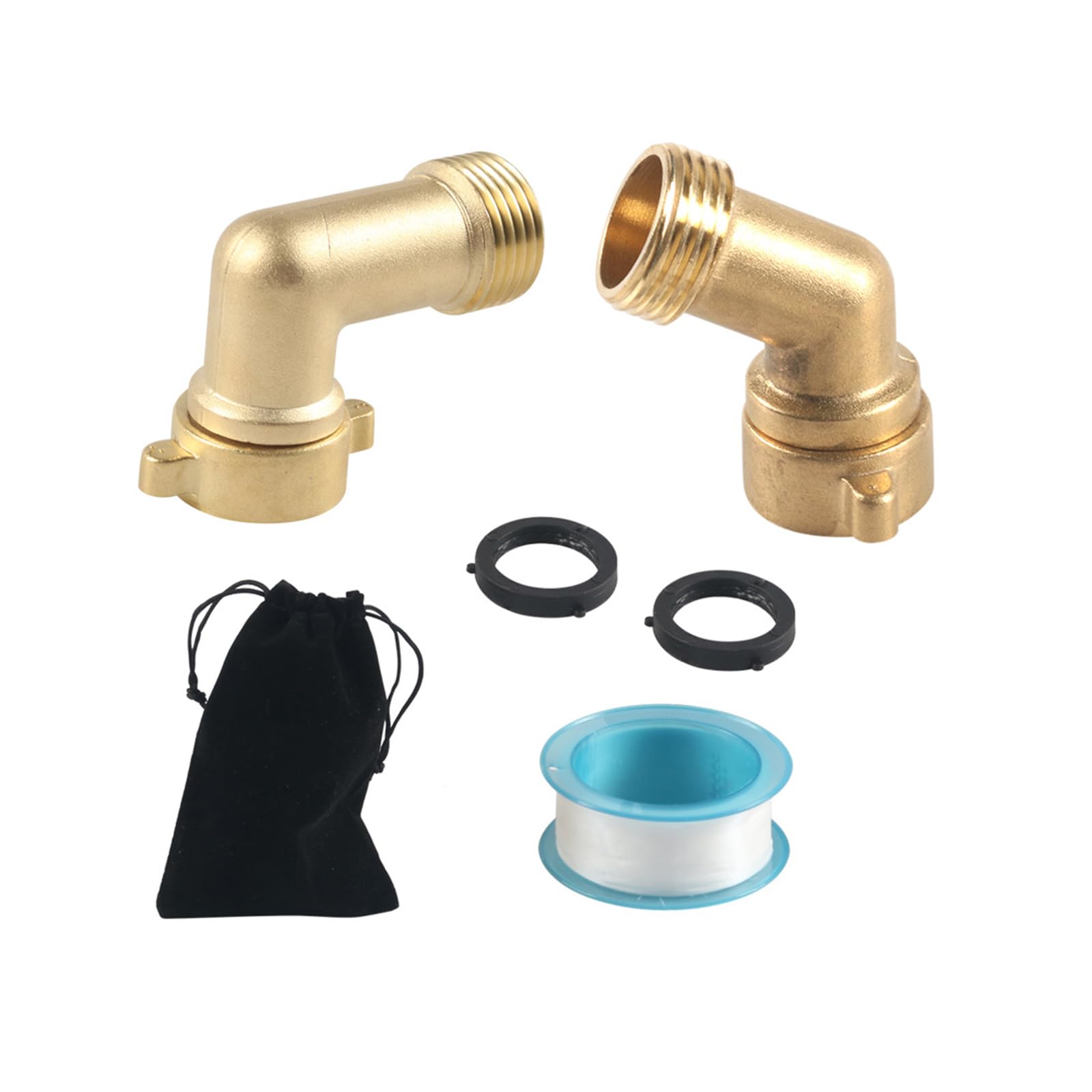 Raccord coudé laiton 1,9 cm pour brancher facilement l'eau au camping