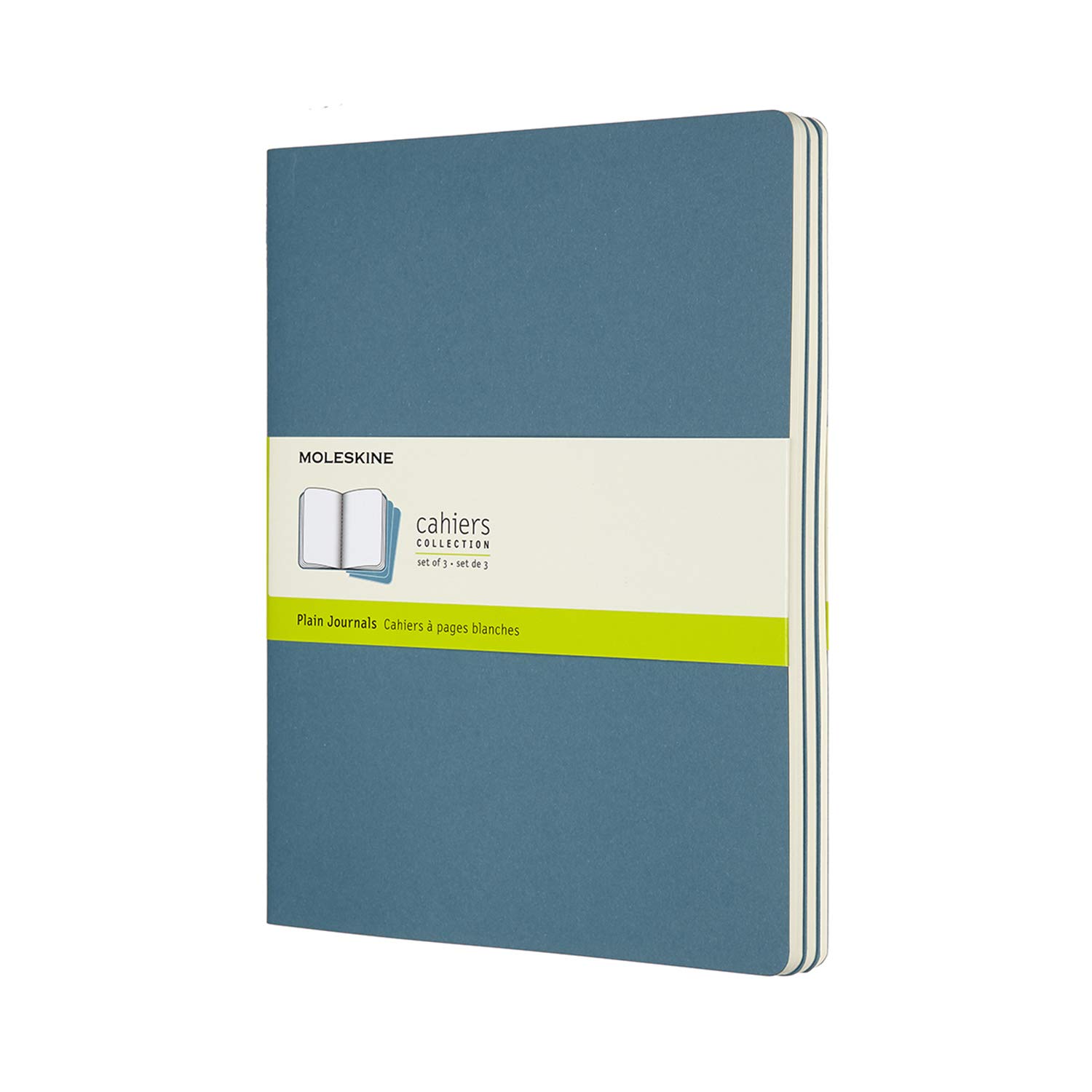 Moleskine CH023B44 Notebook, Cahier, Journal, 3 Books, Solid, X-Large, Blisk Blue