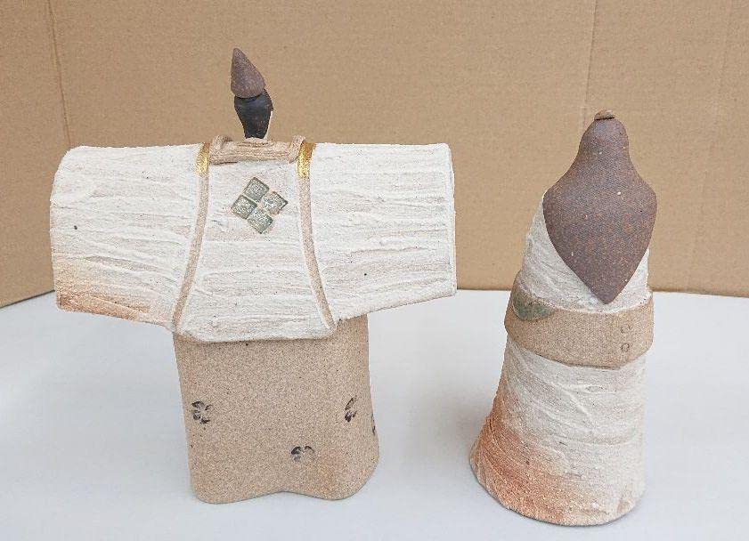 Amazon | 信楽焼 雛人形 寄り添い雛 明山 管理.SE | 平飾り | おもちゃ