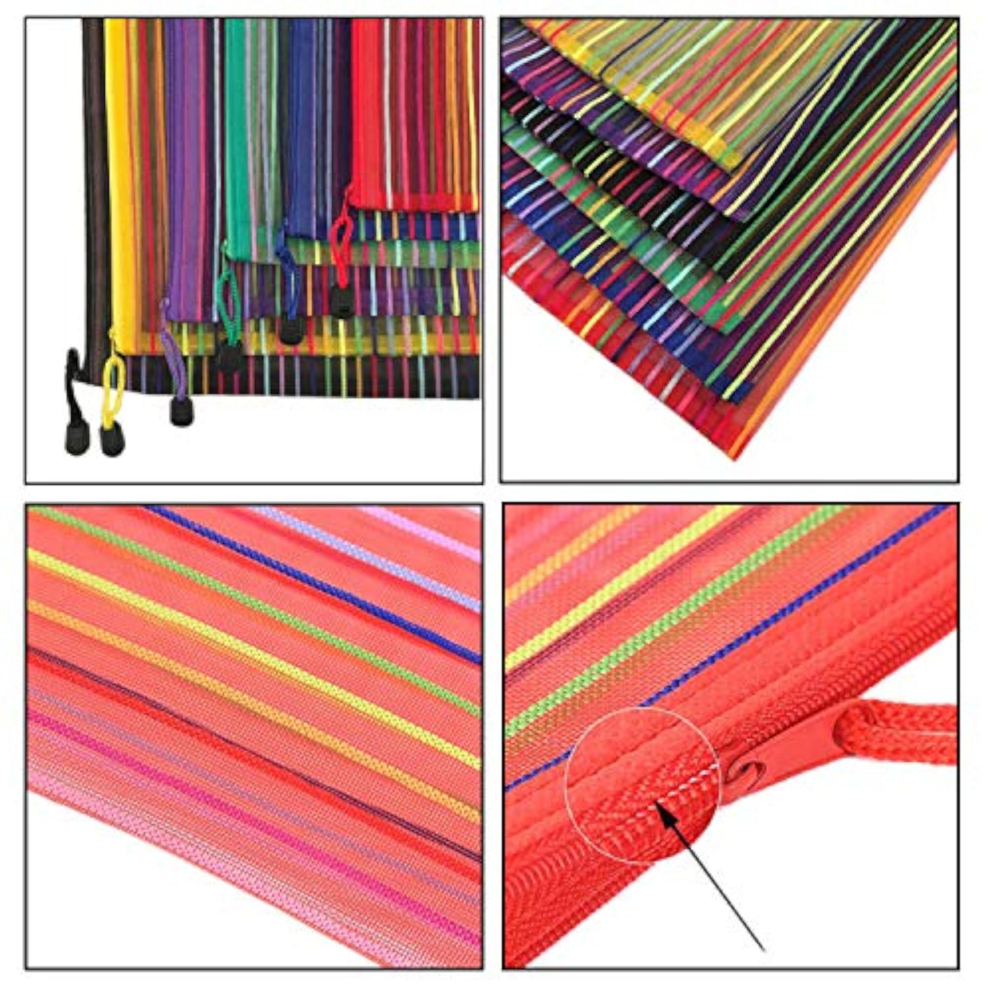 Zipper Mesh Pouch 6 Colors, Multipurpose Storage Bag