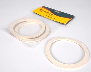 Sanfor 57053 Lot de 2 Joints Plat pour cafetière Bra Express 12 Tasses. Caoutchouc Blanc 7,2 x 7,2 x 1 cm