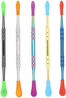 Wax Carving Tool Anti-Slip Stainless Steel Sculpting Modeling Tools with Spoon and Point 4.75 Inch Double-Ended Statuary Clay Polymer Scoop Kit Engraving Snuff Pipe Cleaning