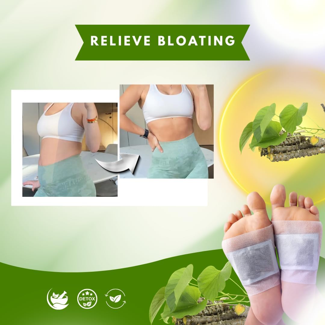 Go Well Herbal Giloy Patches, Body Detox Foot Patches, Stress Relief and Bloating Support (pack of 20) - Image 7 thumbnail