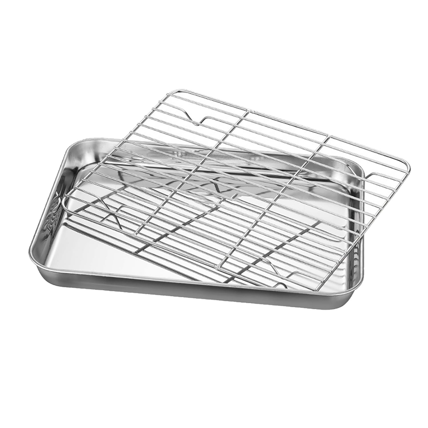 Plaque de cuisson à fond plat en acier inoxydable et grille amovible