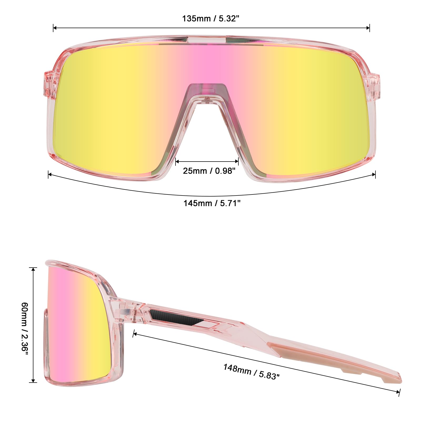 ToopMount Ski Goggles with Hard Case, Over The Glasses Snow Goggles, Anti Fog Anti Glare Adjustable Strap - Image 2
