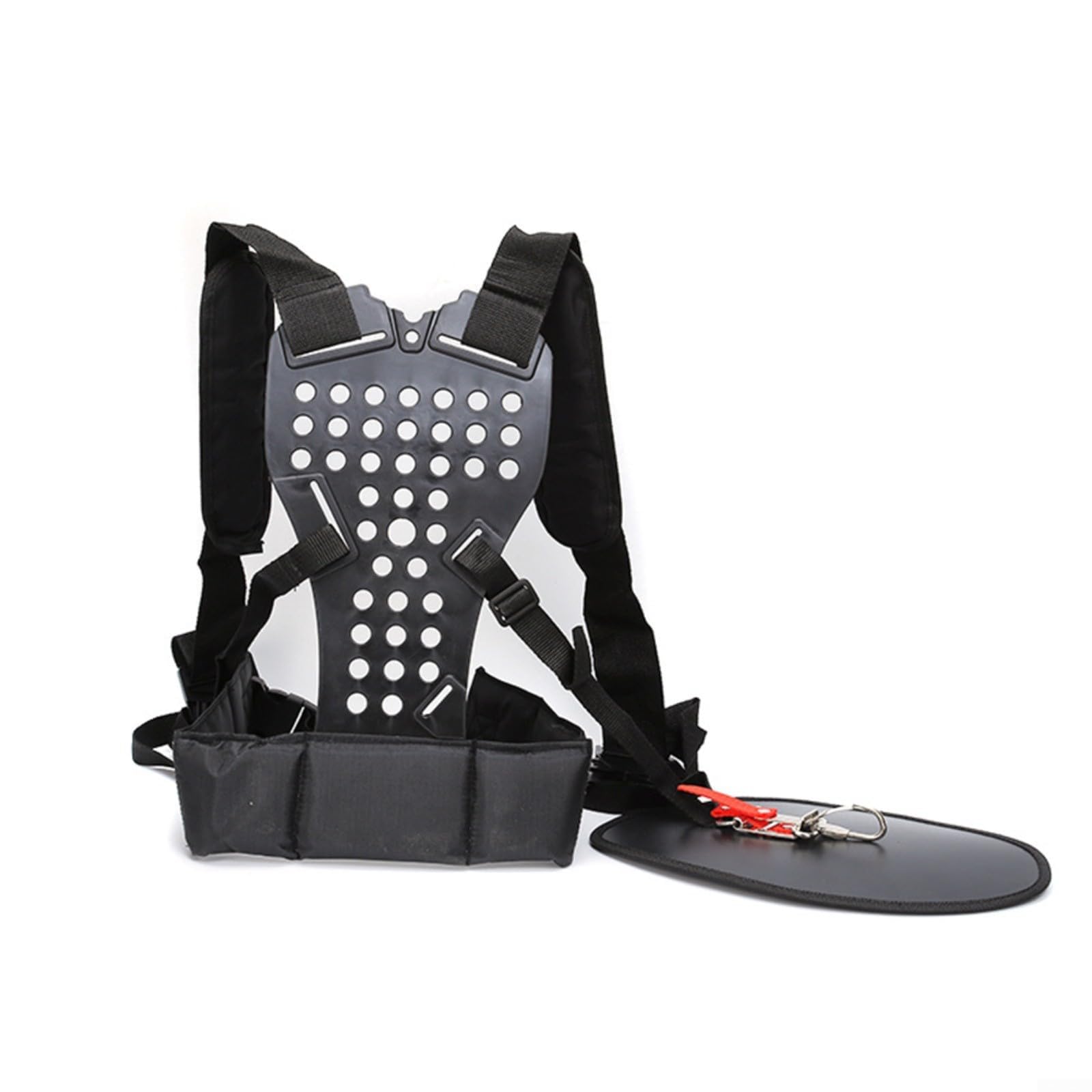 Correa de hombro para cortacésped de mochila amarilla y negra, arnés de PVC grueso ampliado para motosierra de cepillo recortador, ajuste cómodo ajustable (amarillo)