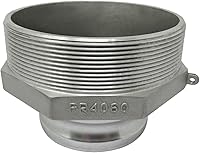 Vista 15 de Gloxco Tipo F de aluminio leva y ranura de montaje, adaptador Camlock macho de 4" x 4" NPT macho (CAM-40-F-AL)