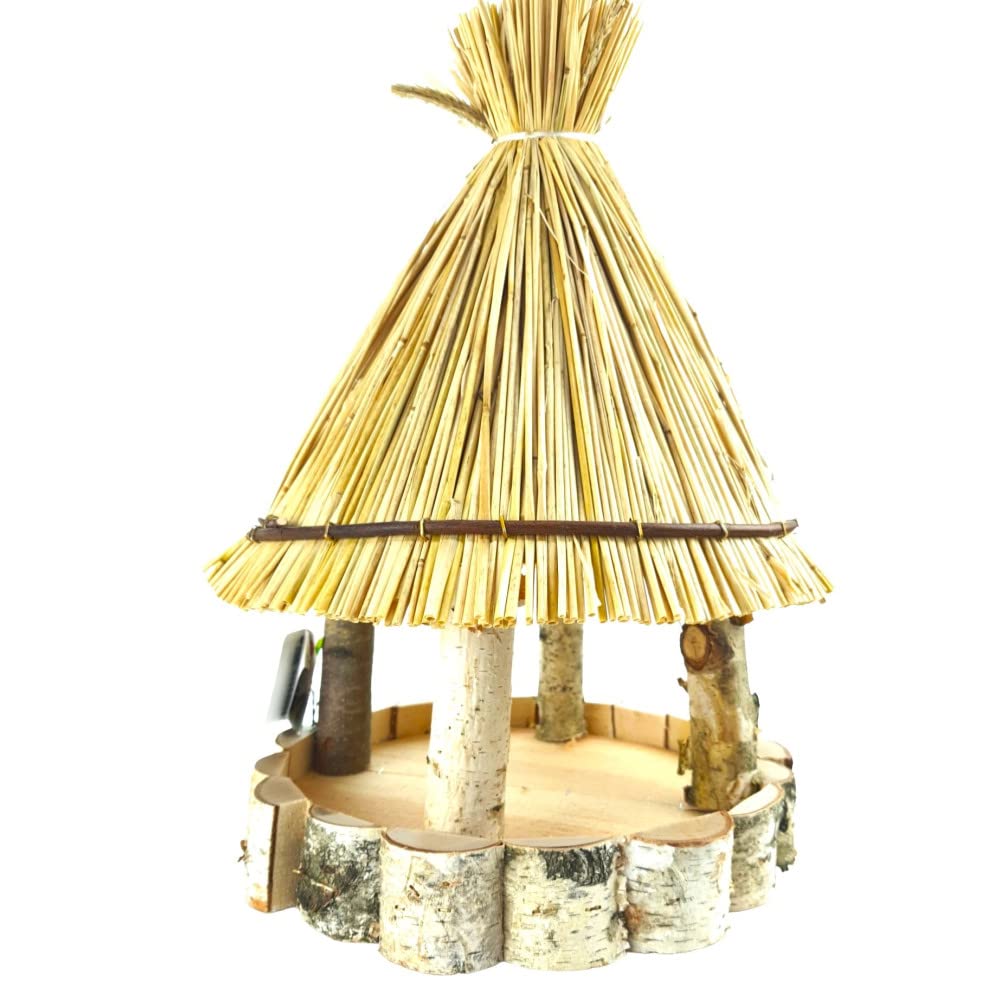 Zolux - Mangeoire paillote Ronde ø31 cm Hauteur 47 cm, pour Oiseaux