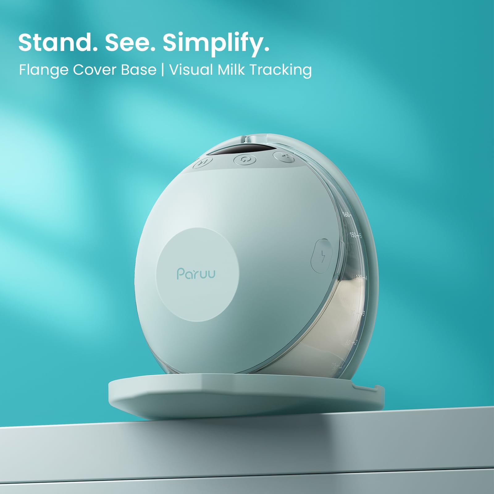 Paruu P20 Electric Breast Pump Hands Free, 4 Modes & 12 Levels Suction with 19/21/24mm Double-Sealed Flange/Insert, Wearable & Portable, Visual Design of Time and Milk Volume (2 Pack, Light Green)