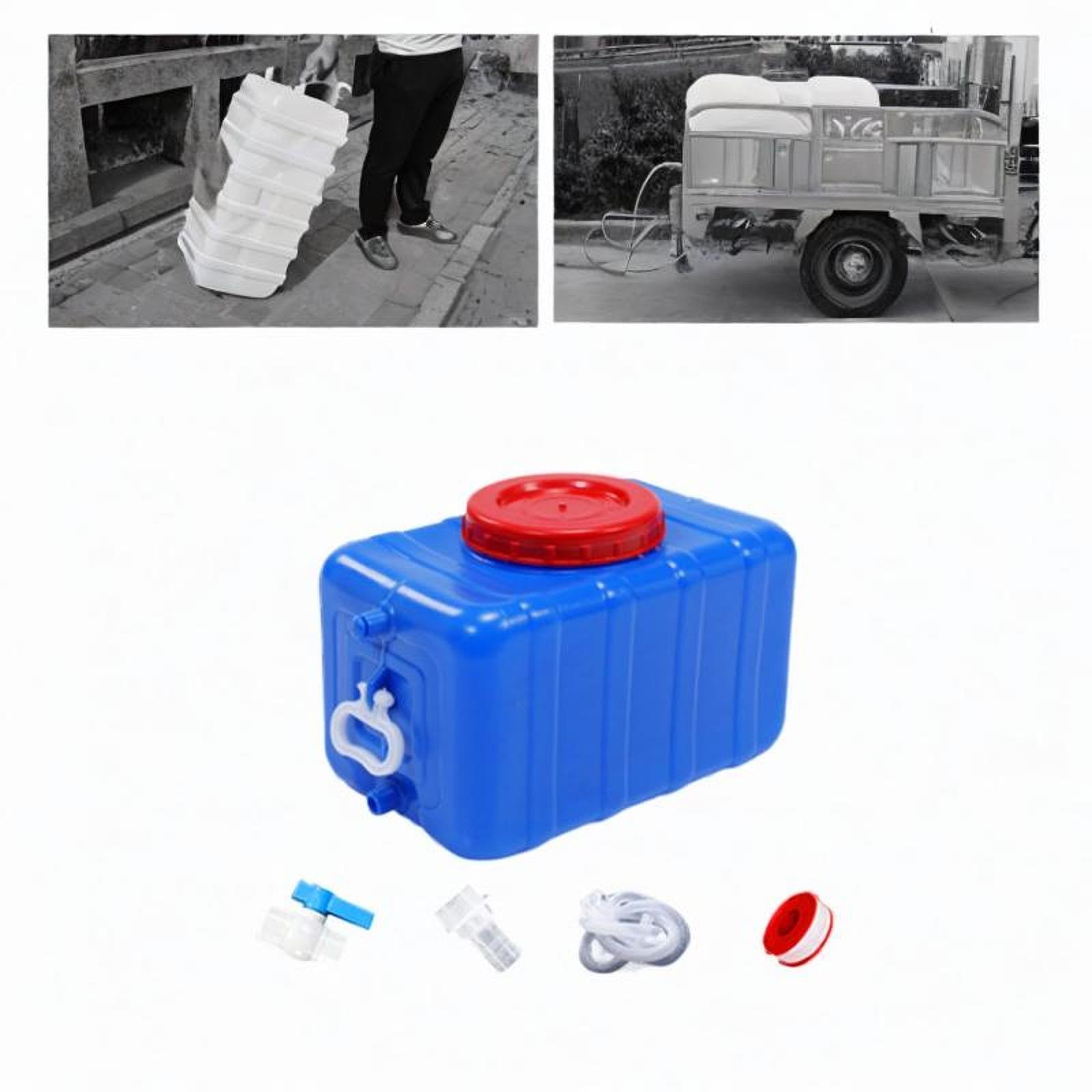 kowaku Camping Water Storage Tank Storage Barrel Leakproof Drink Dispenser Water Container for Traveling Picnic Survival Backpacking, 25L