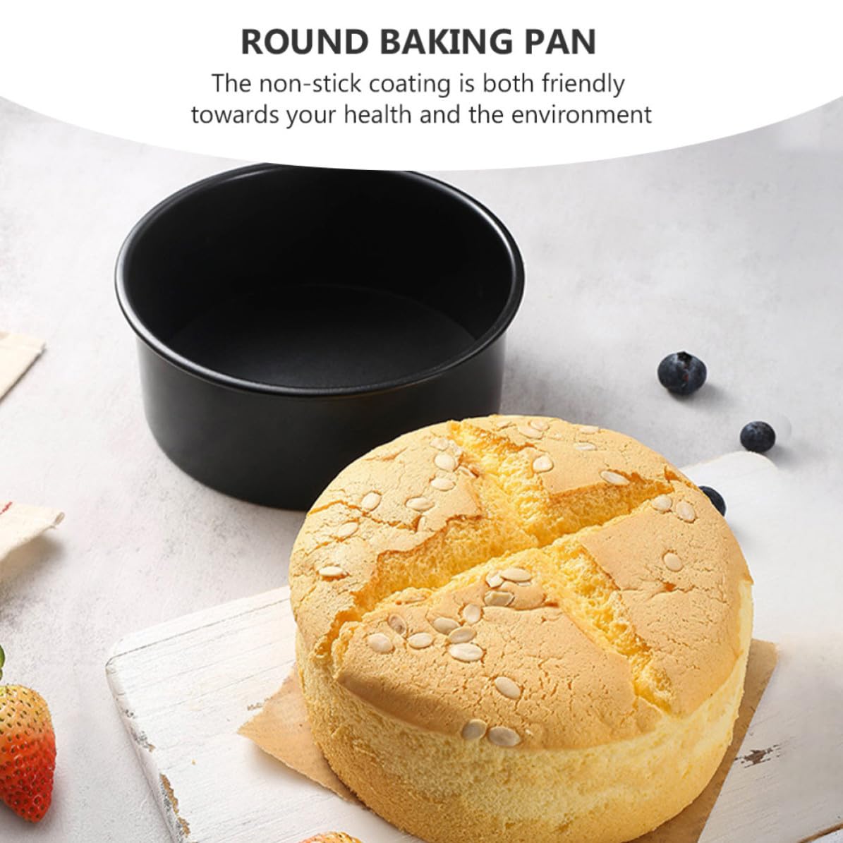 Zerodeko Molde para Tartas de Acero al Carbono con Fondo Extraíble, Set de 3 Piezas, Diseño Simple y Práctico, Adecuado para Hornear Pasteles y Cheesecakes