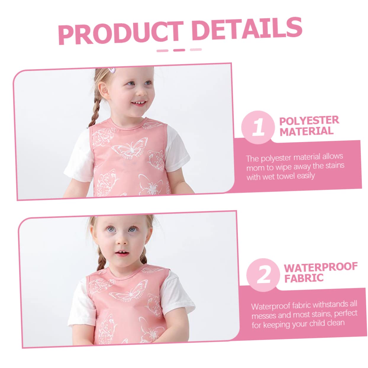 TOYANDONA 3 Pz Bambino Mangiare Bavaglino Bavaglini Bambino Grembiule Bambini Vernice Grembiule Pittura Grembiuli Grembiule Per Bambini Bambini Artista Grembiule Poliestere Bambini Mangiare
