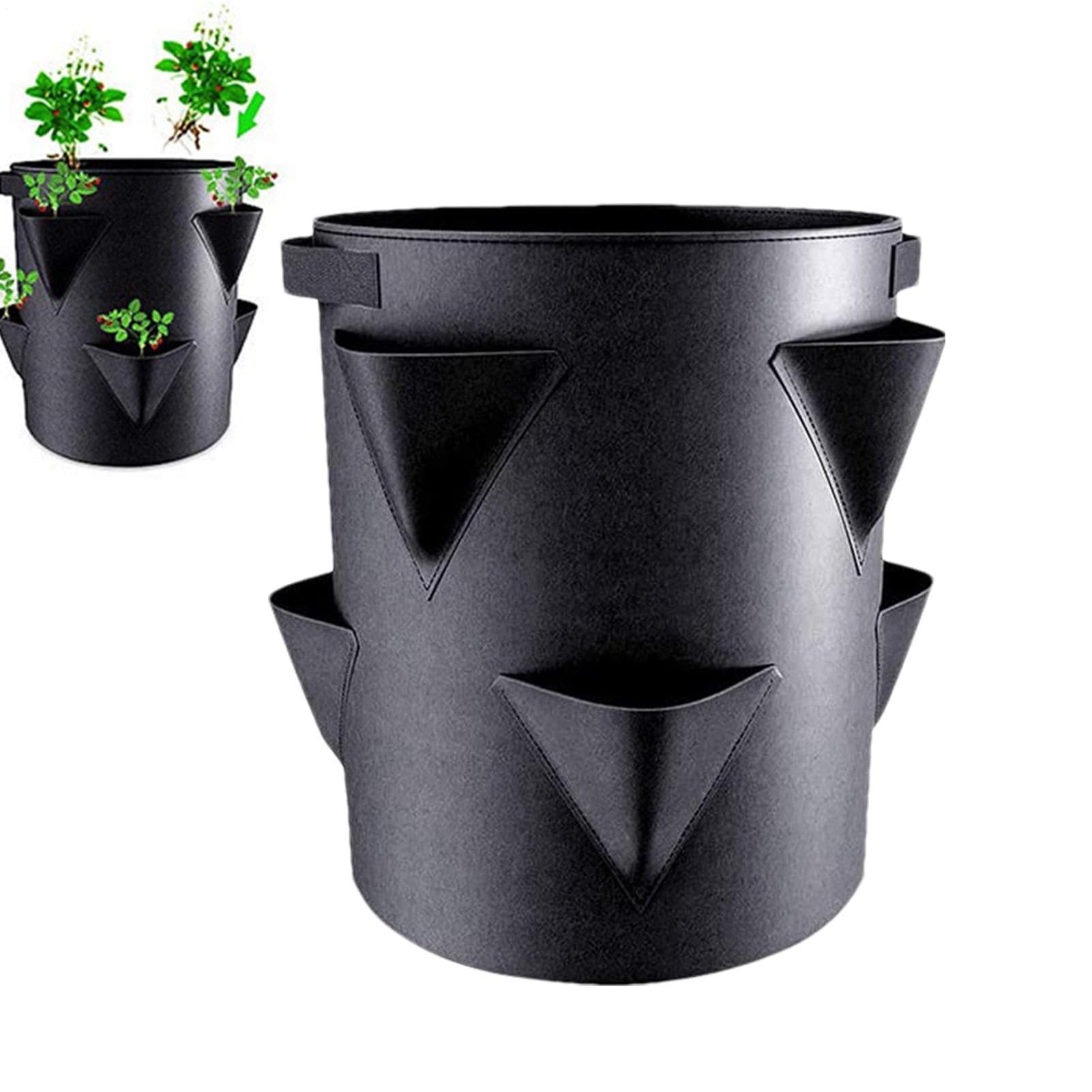 tulahkomen 2 Pieces Strawberry Planter Strawberry Garden Planting Pots Planter With 6 Side Growing Pockets For Patio Balcony Garden Indoor Outdoor
