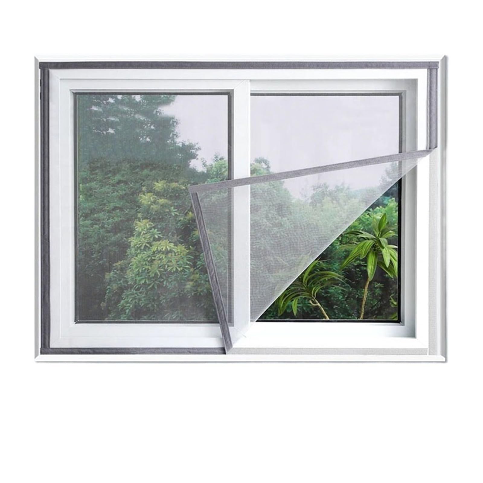 Trryuip Wdth 50Cm Door Fly Screen Insect Mosquito Nets For Window Screen Mesh Custom Size Tulle Invisible Grey Fiberglass Against Mosquitoes And Flies