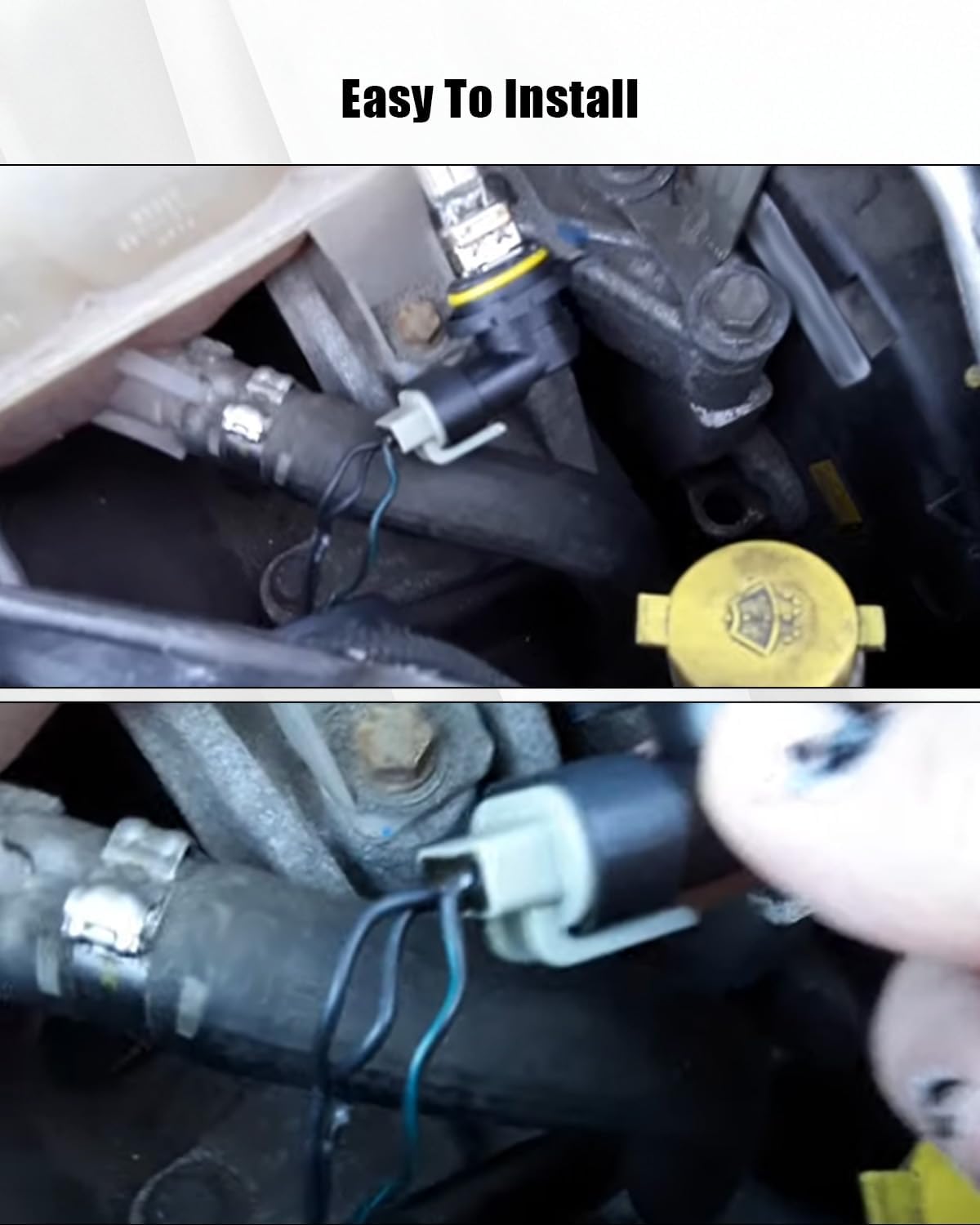 3-Wire 9012 Halogen Bulb Connector Pigtail Fit for Fiat 500 2012-2017 16ga 16awg Wiring Harness
