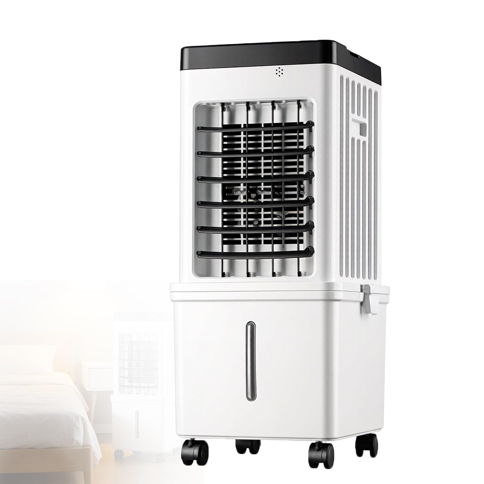 Tragbare Klimaanlage, Ventilator mit Fernbedienung, 15-Liter-Tank, 90°-Weitwinkel-Luftauslass, 3-stufiger Ventilator, für Zuhause und Büro