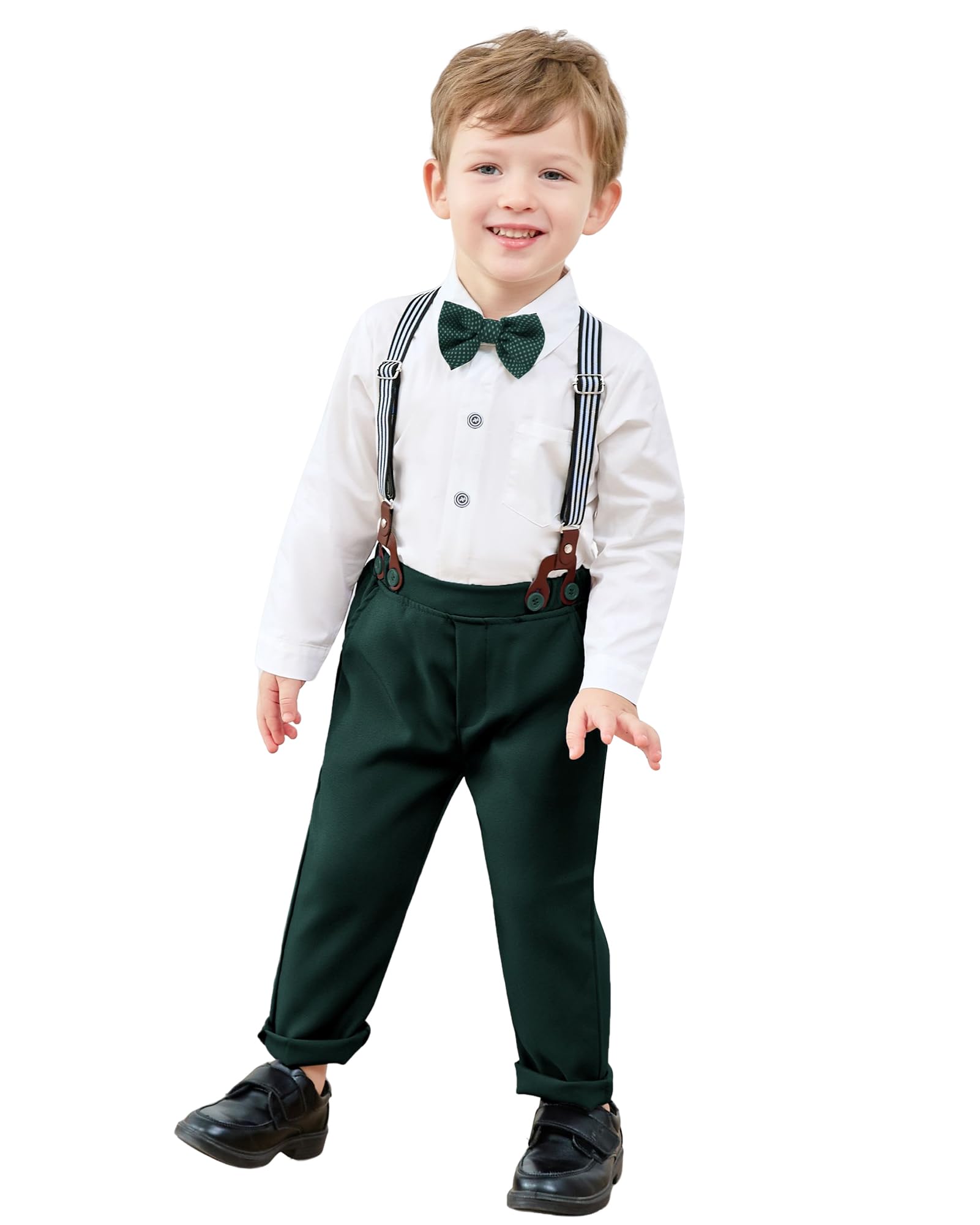nilikastta Kleinkind Baby Junge Kleidung Anzug Gentleman Hochzeit Outfits formelle Kleid Shirt/Fliege/Weste/Suspenderhose 1-9 Jahre