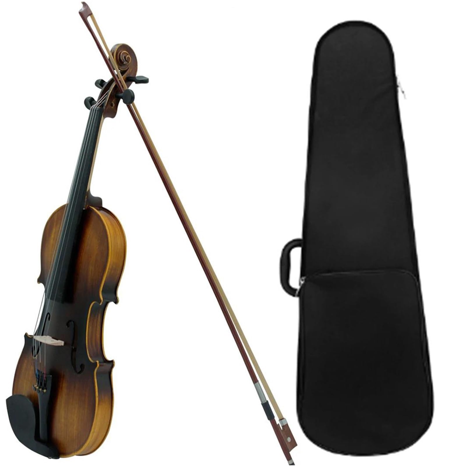 Violino 4/4 Acustico Naturale In Legno Massello Principianti Professionisti Strumento A Corde Con Accessori(Violin)