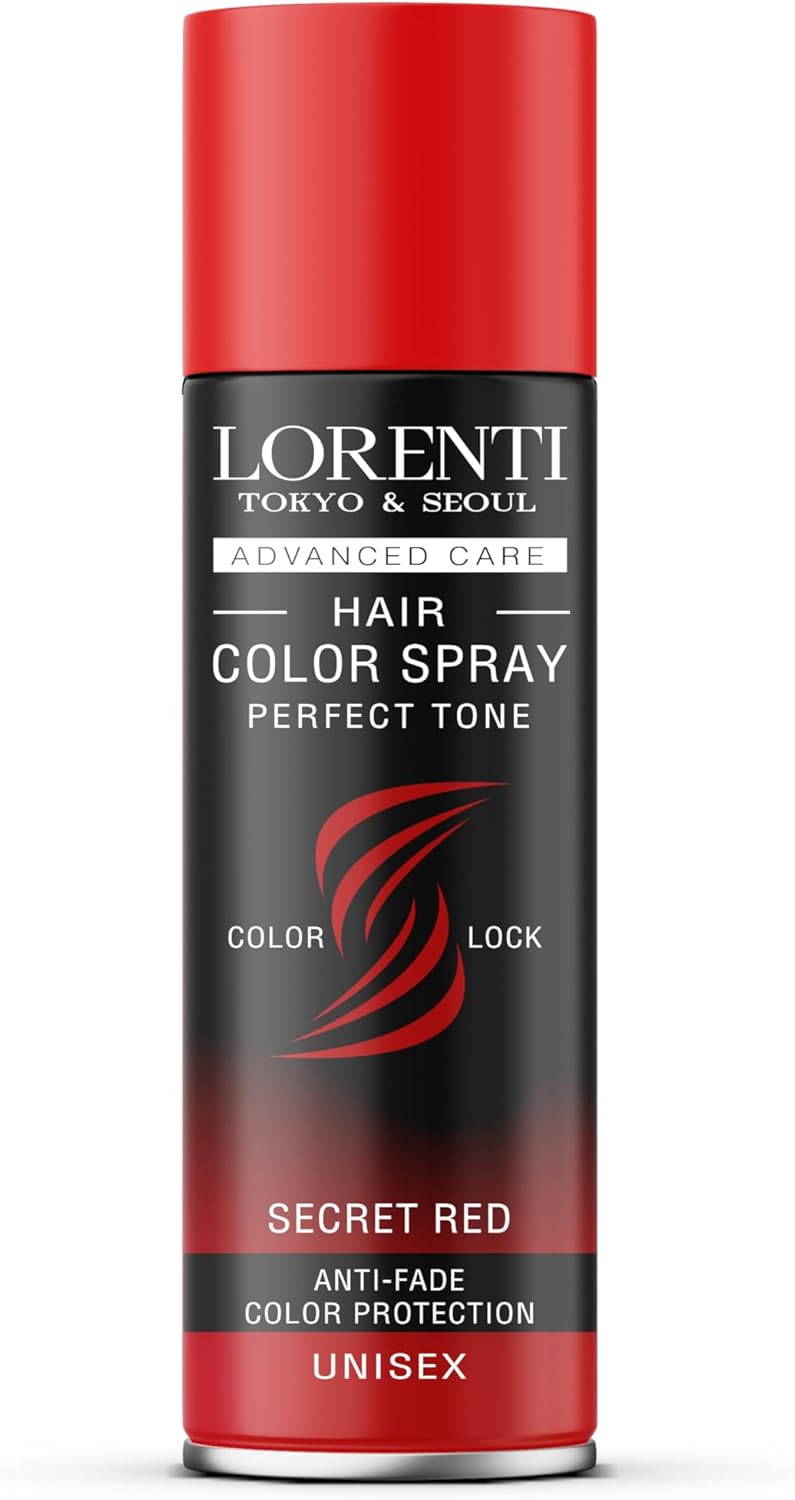Lorenti Hair Color Spray | Temp Perfect Tone | Anti-Fade Colour Protection | Secret Red 150 ml Lorenti Hair Color Spray | Temp Perfect Tone | Anti-Fade Colour Protection | Secret Red 150 ml