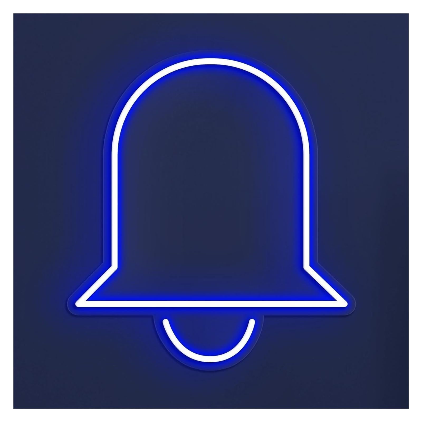 Rongch Blue Hanging Art Signs Little Bell Neon Sign Handmade, Suitable For Home Wall Decor With Brightness Adjustable 30Cm(Blue)