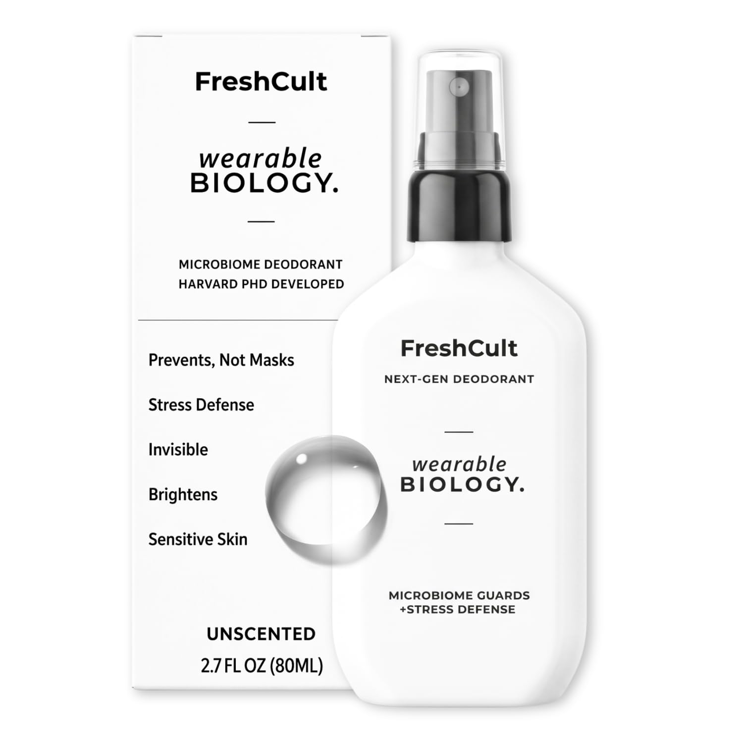 FreshCult Unscented Deodorant Spray for Sensitive Skin, 2.7 fl oz