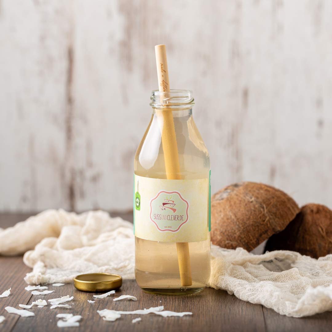 süssundclever.de® Bio King Kokoswasser | natur | 6 x 350ml im Glas | plastikfrei und ökologisch-nachhaltig abgepackt