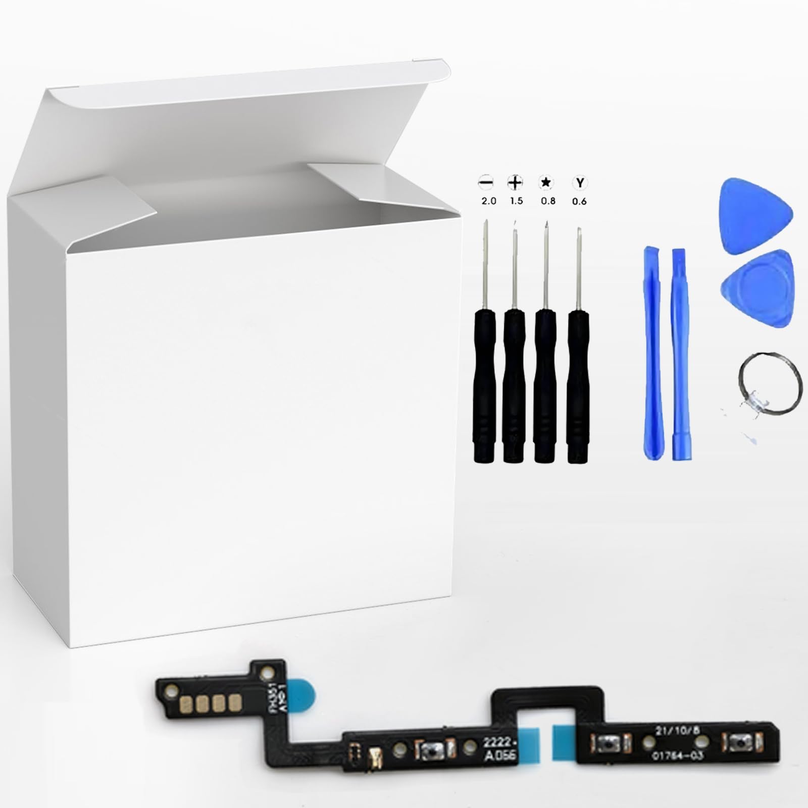 Jencyfu for Google Pixel 7 Pro Power Button Flex Cable Ribbon Replacement - Volume Button Flex Cable Ribbon Replacement Part for Google Pixel 7 6.7" 2022 GP4BC GE2AE GFE4J with Repair Tool