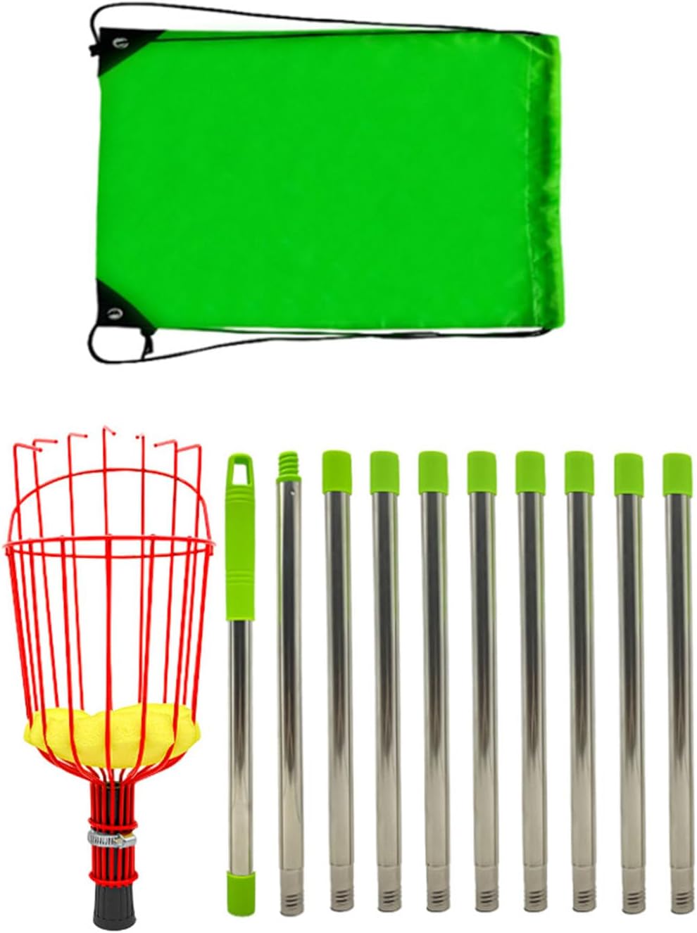 Fruit Picker Basket Adjustable Telescopic Pole Tool Garden Fruit Picking Equipment (4m / 13.12ft)