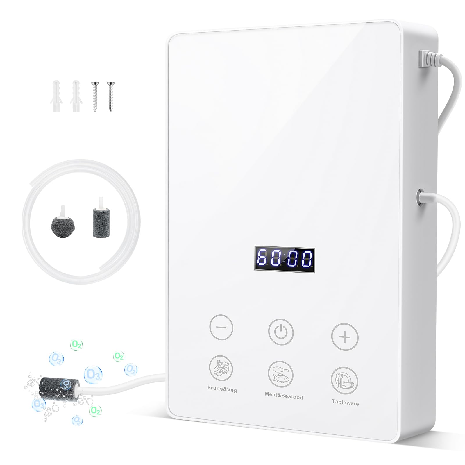 Ozone Machine Generator for Water and Air, 1000mg/h Fruit Produce Purifier