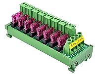 Vista 3 de Bloque de terminales enchufable de 8 canales para montaje en riel DIN, para CC 5-32V, módulo de fusible de distribución de energía, HCDC HD064RT