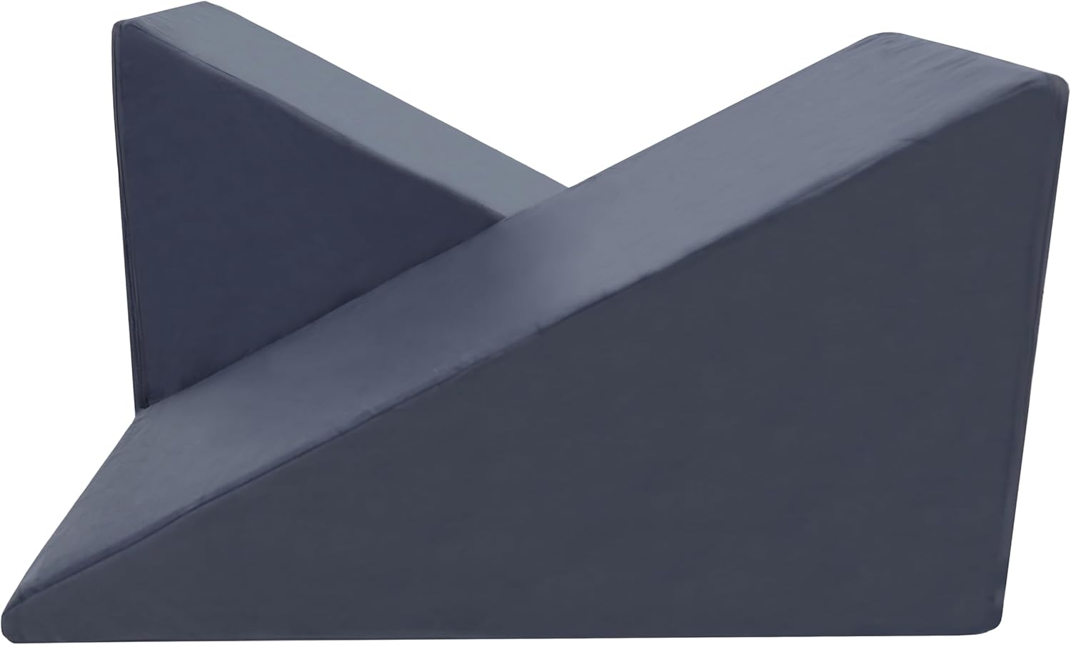 Wedge Set, Full-Size Set of Two Wedges, Play Couch Accessories, Extra Large Incline Usable to Slide or Build High, Extra Firm Foam, Washable Playroom Furniture, Phantom