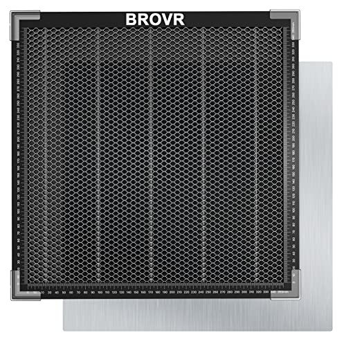 Brovr Honeycomb Laser Bed 15.75"X 15.75"X 0.87", Honeycomb Working Table For Most Laser Engraver, 400X 400X 22Mm Laser Honeycomb For Smooth Edge Cut, Fast Heat Dissipation And Desktop Protection #TOP2