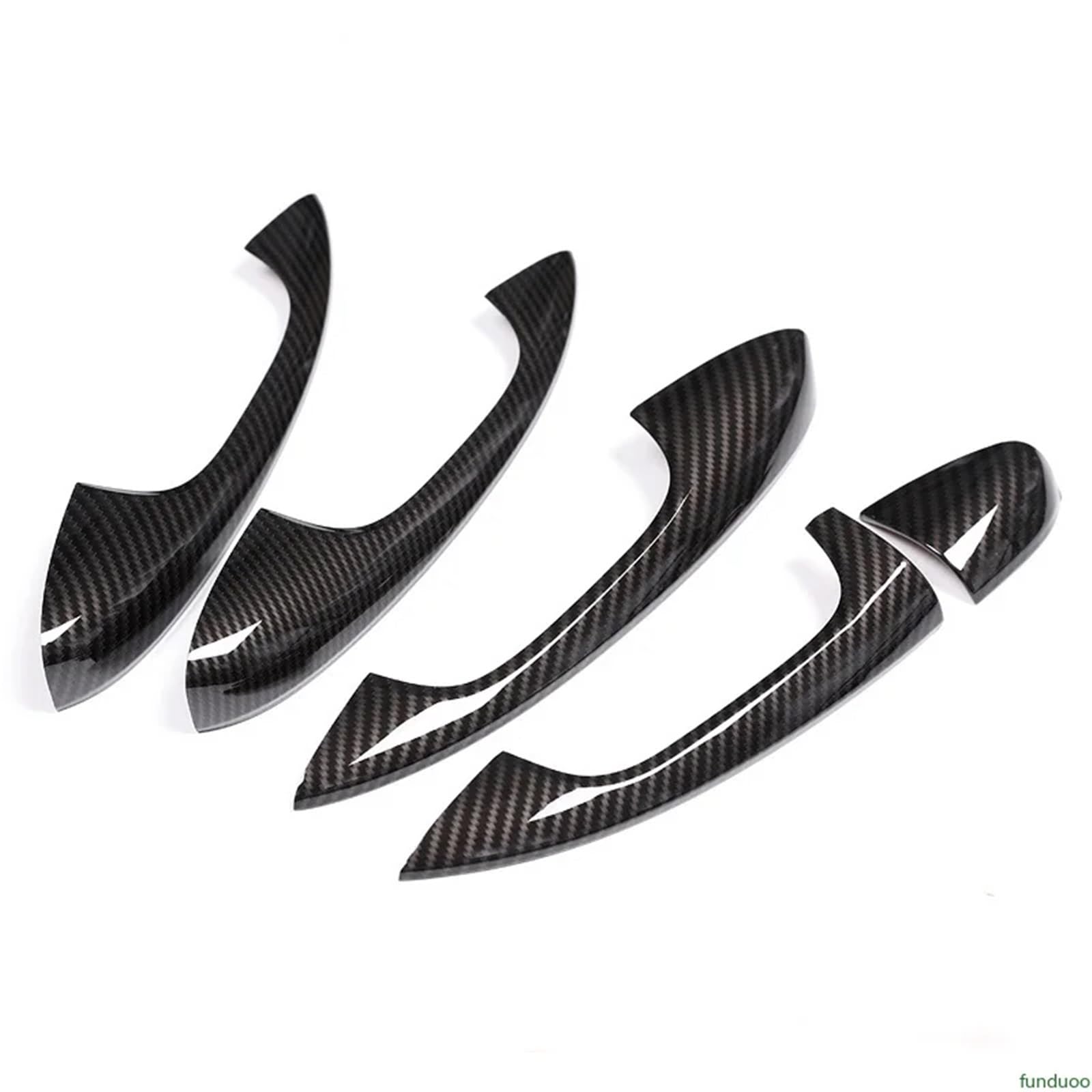 Rcuihgfb Carbon Fibe Door Handle Shell Compatible With Benz For A-Class W177 2019-2024 Car Door Handle Cover Trim Protector Set Accessories(Carbon Fibe)