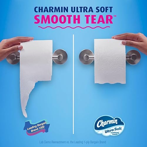 Miniatura 2 de Charmin Papel higiénico ultra suave al tacto, 24 megarrollos familiares = 123 rollos regulares y Febreze espacios pequeños, ambientador enchufable,