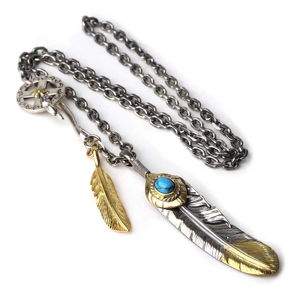 Amazon | [silver KYASYA]シルバー925 フェザーネックレス メンズ 羽根
