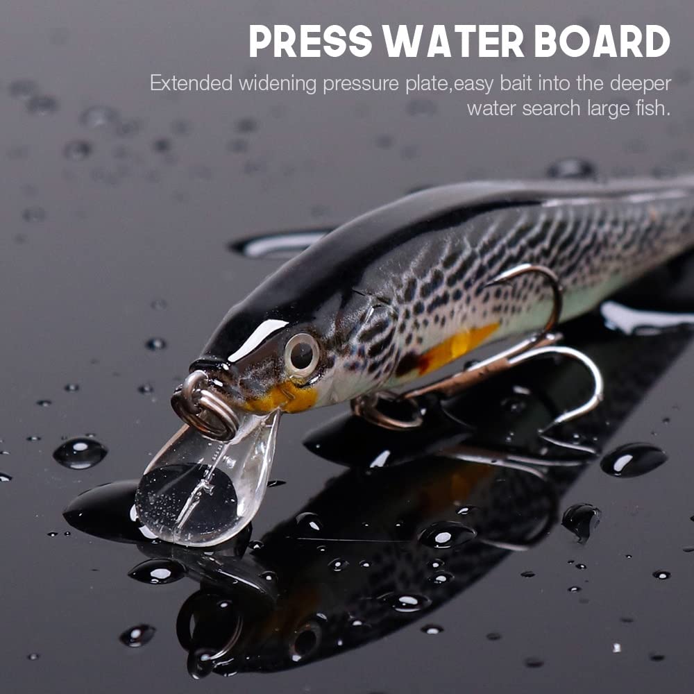 5pcs/Box 85mm 6 g Minnow Fischereiköder schwimmende Wobbler for künstliche Köder Kit Crankbait Minnow Lure Set (Color : 85mm 6.5g Set A)