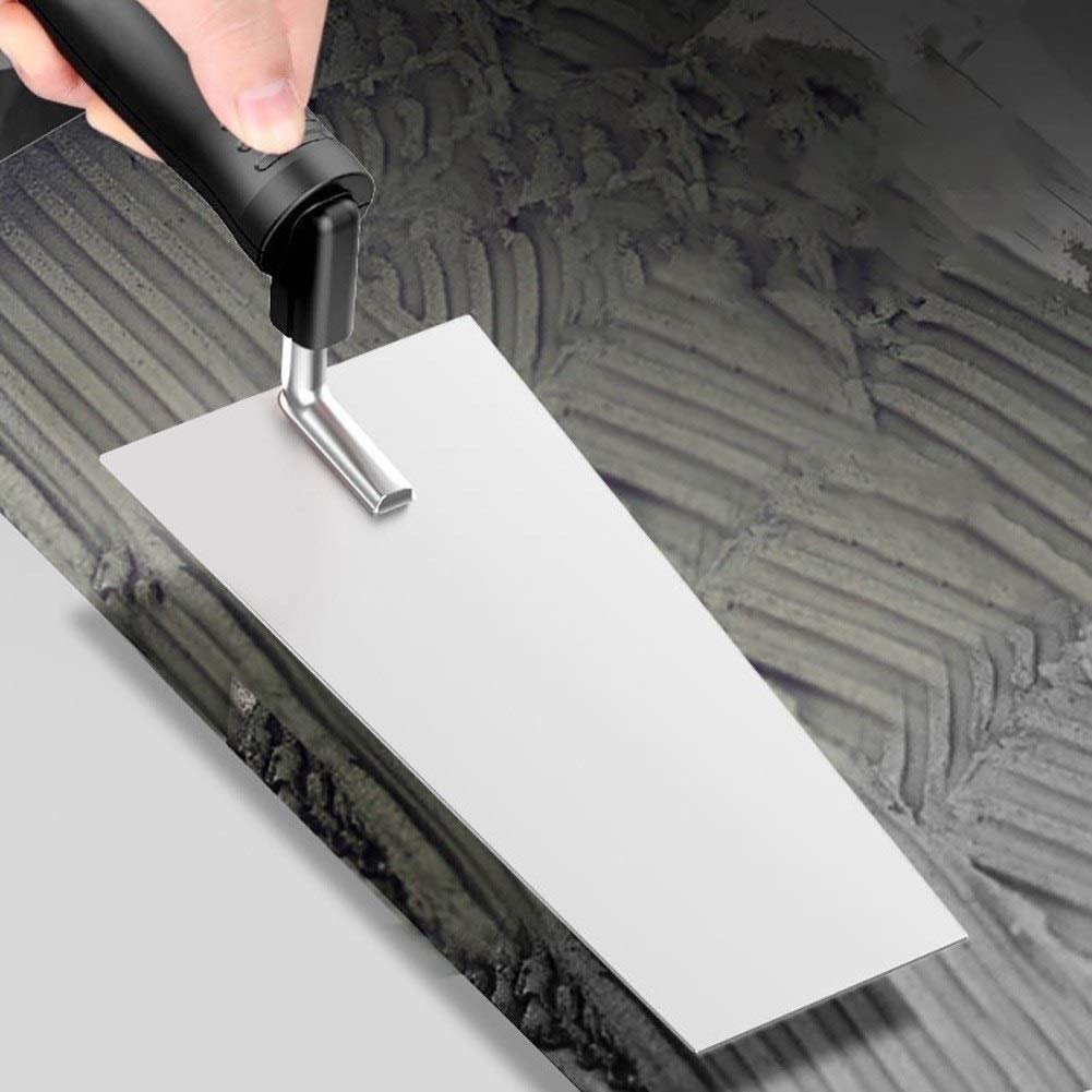 Máquina eléctrica para Azulejos, Herramienta vibratoria para Azulejos, Paleta ultraflexible para Acabado de Yeso, Herramienta Manual para Acabado de Acero Inoxidable, con Mango de Agarre Suave, Azul