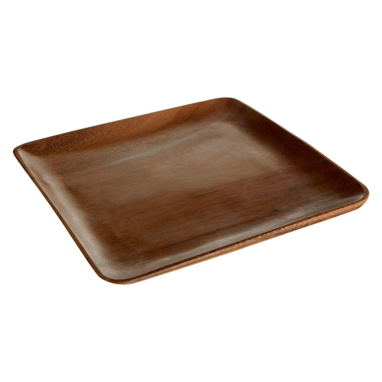PremierHousewares Wooden Square Serving Plate | Wooden Serving Tray for Home | Oil Finish Display Tray with Wooden Grains | Serving Tray for Guests, Dining Table