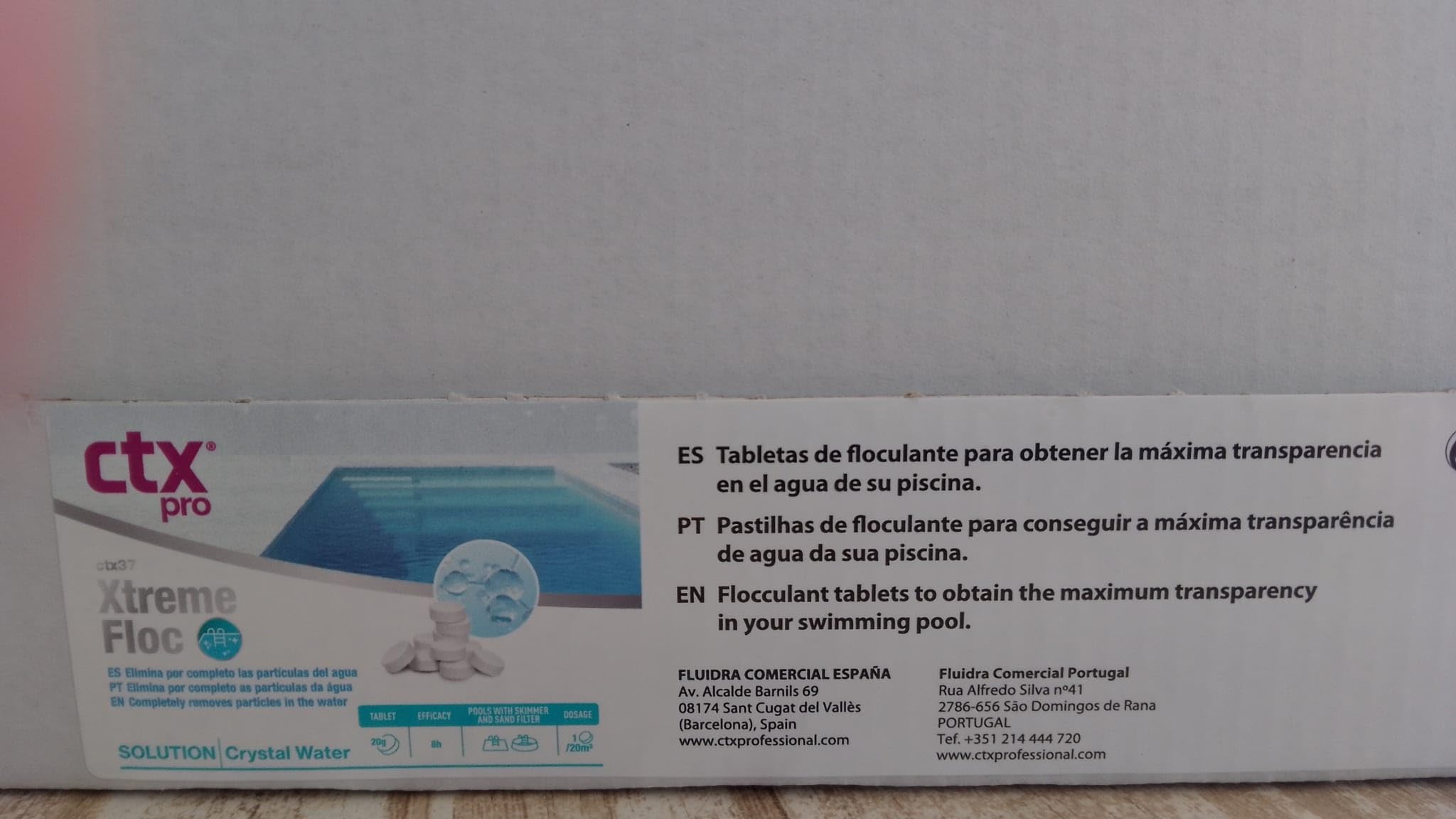 FLUIDRA Correctores de pH para Piscinas de la Marca Modelo CTX-37 Xtreme FLOC TABLETAS 20 GR (20 UDS)