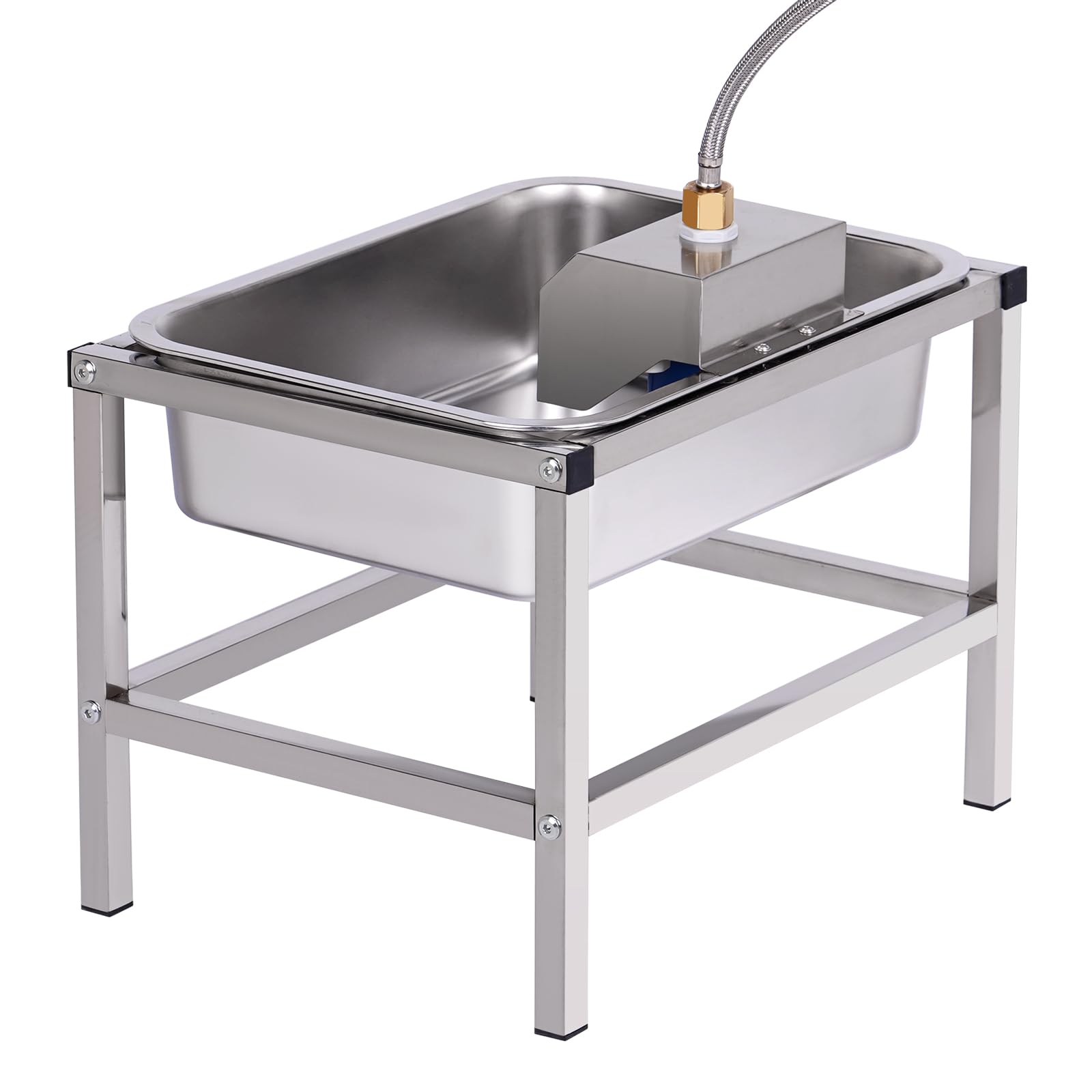 Dispensador automático elevado de cuencos de agua para perros grandes, de acero inoxidable de 3 galones, con soporte para aliviar la presión de las articulaciones, cuencos para mascotas con