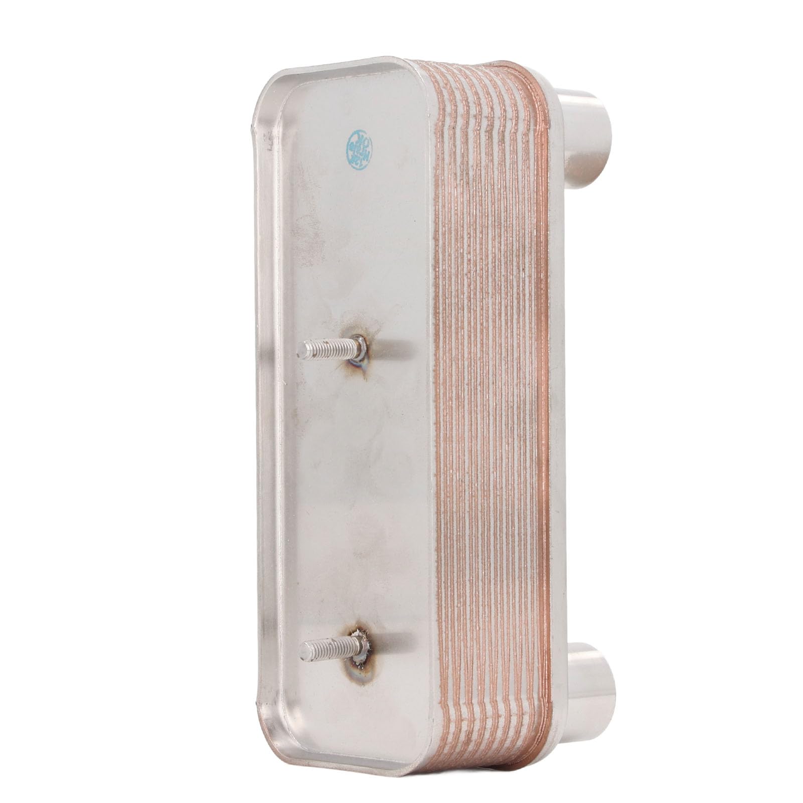 KIMISS EATB12 18 2L Intercambiador de Calor de Placas Soldadas, Enfriador de Mosto de Cerveza de Cobre y Acero Inoxidable 304 para Enfriamiento Eficiente de Agua en Elaboración de Cerveza y Uso