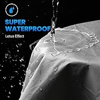 Vista 2 de Favoto - Funda impermeable para moto, universal, tela Oxford, orificio de seguridad, 3 bandas reflectantes, hebillas, bolsa para guardar, protege