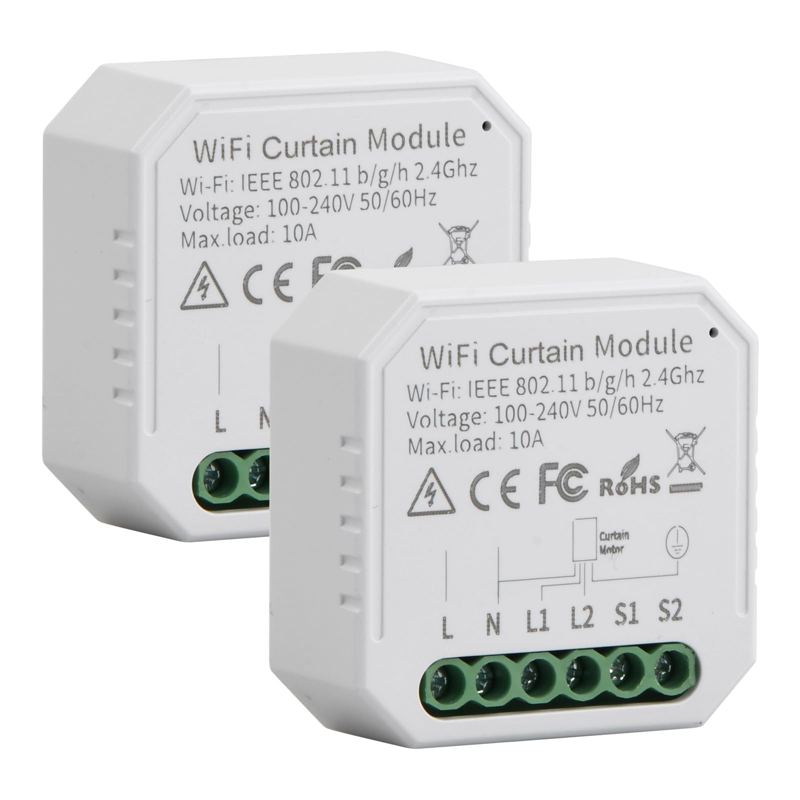 Module WiFi Intelligent de Commutateur de Rideau, Joyan, MOSFET, Relais, Automatique, Blanc, Contrôle Vocal et par Application