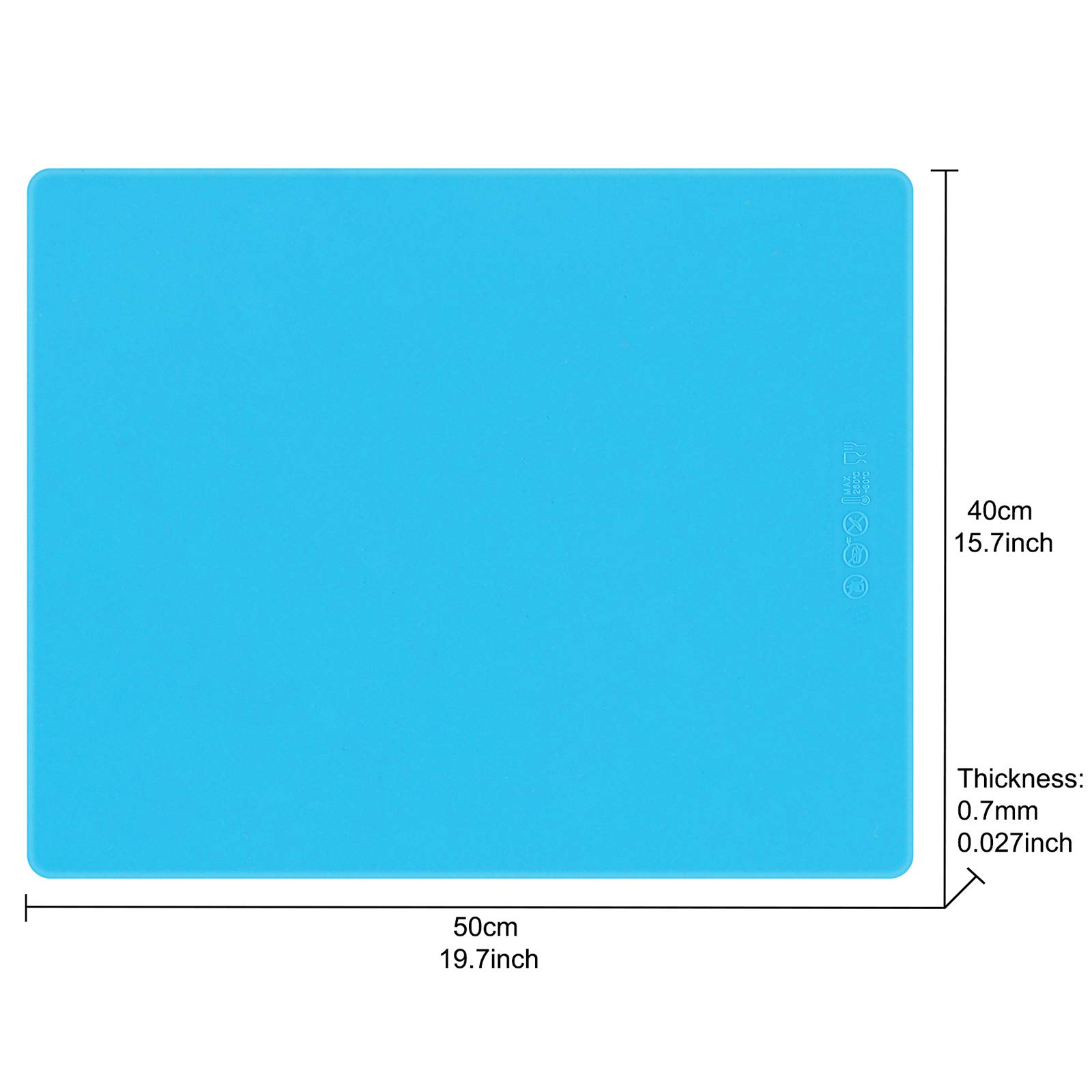 Extra Large Silicone Mats for Crafts, Epoxy Resin Jewelry Casting, Polymer Clay, Painting, Food Grade Heat-resistant Sheets 3 Pack, Blue Red Pink 19.7x15.7inch