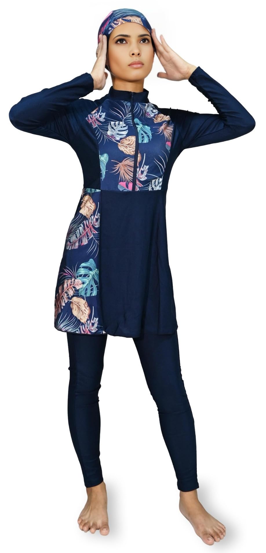 Burkini Floreale Modesto e Completo con Gonna