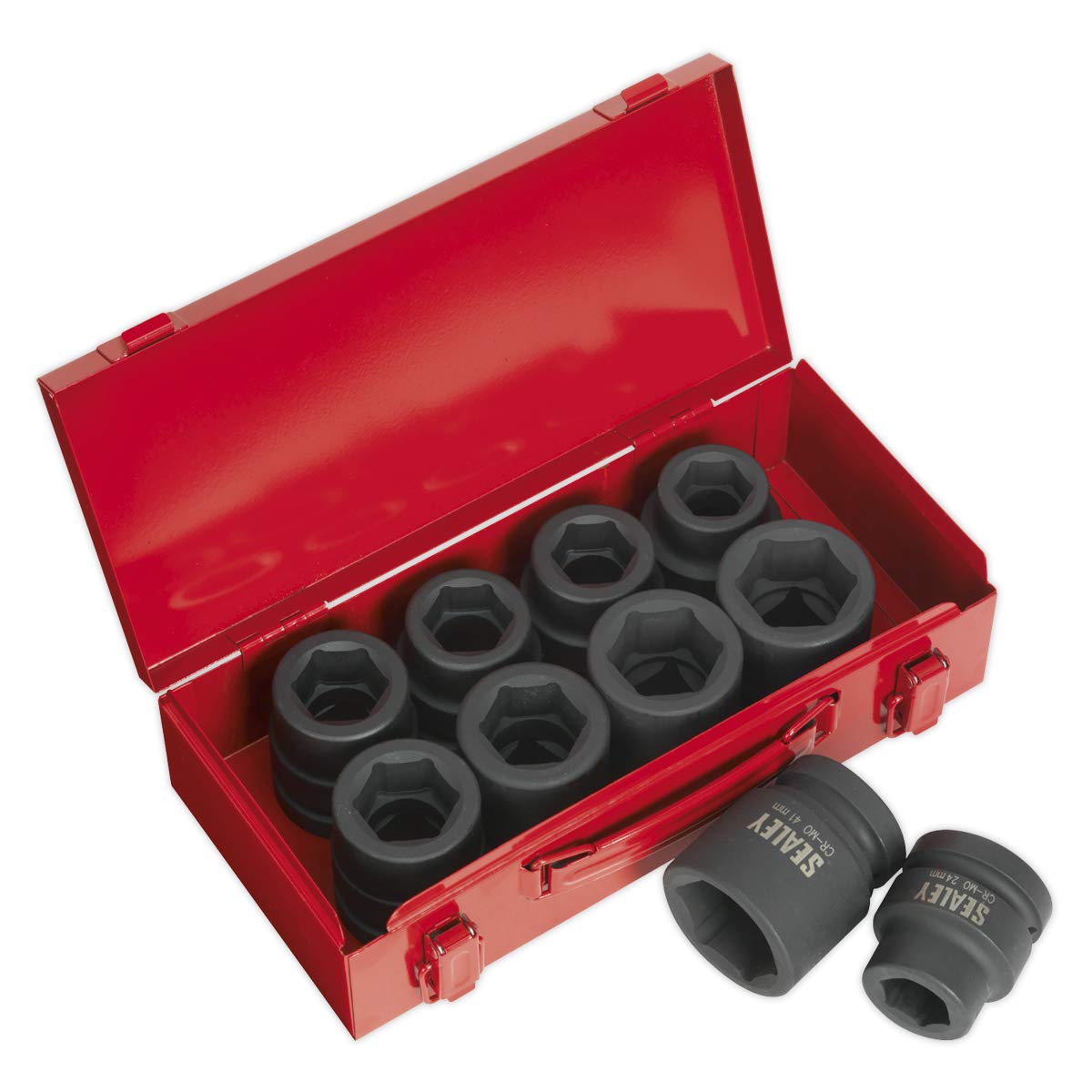 Sealey Ak688 Impact Socket Set 10Pc 1Sq Drive Metric/Imperial