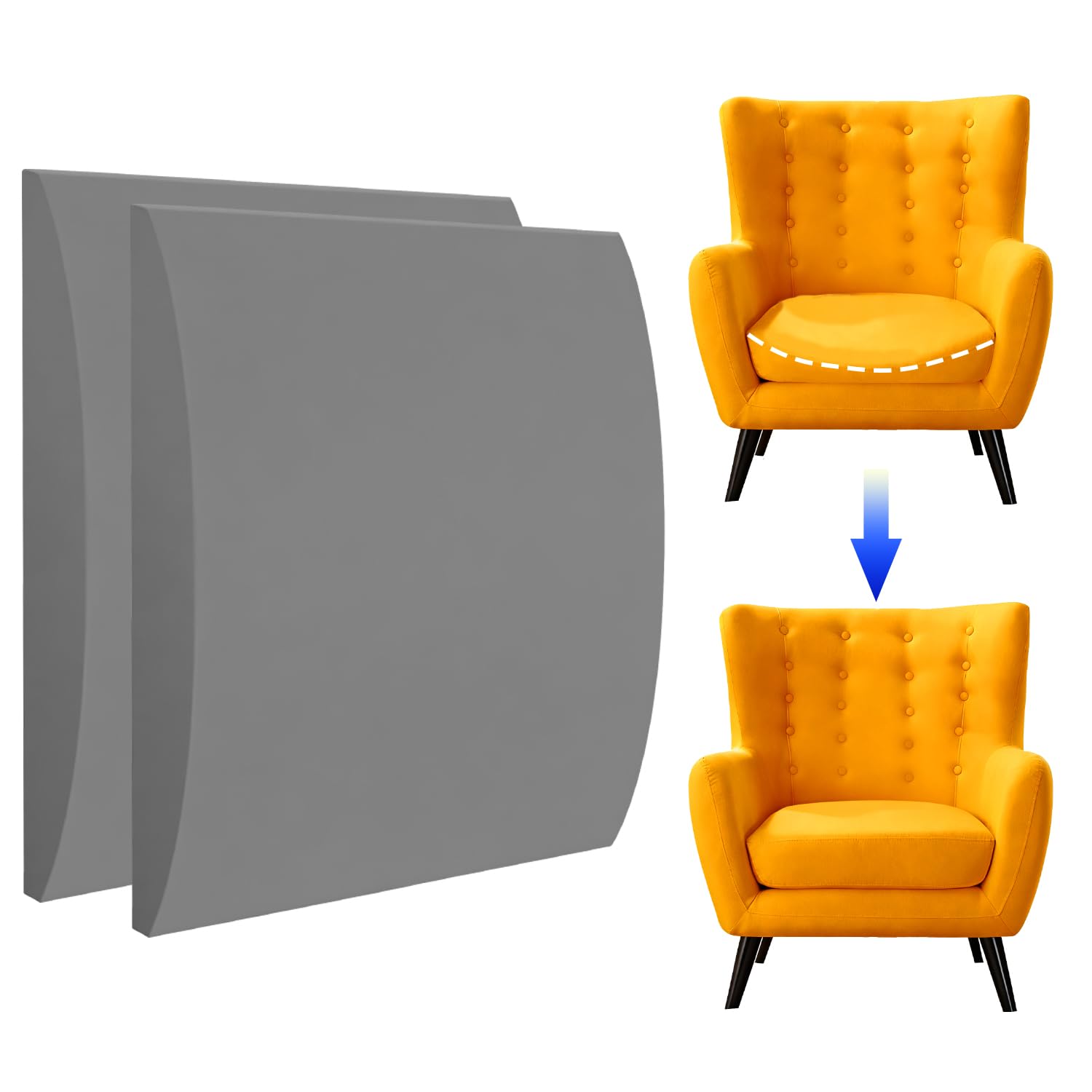 Aslhuioo Sofa Support Boards 2 Seater, 50x50cm Cushion Support Sagging Seat