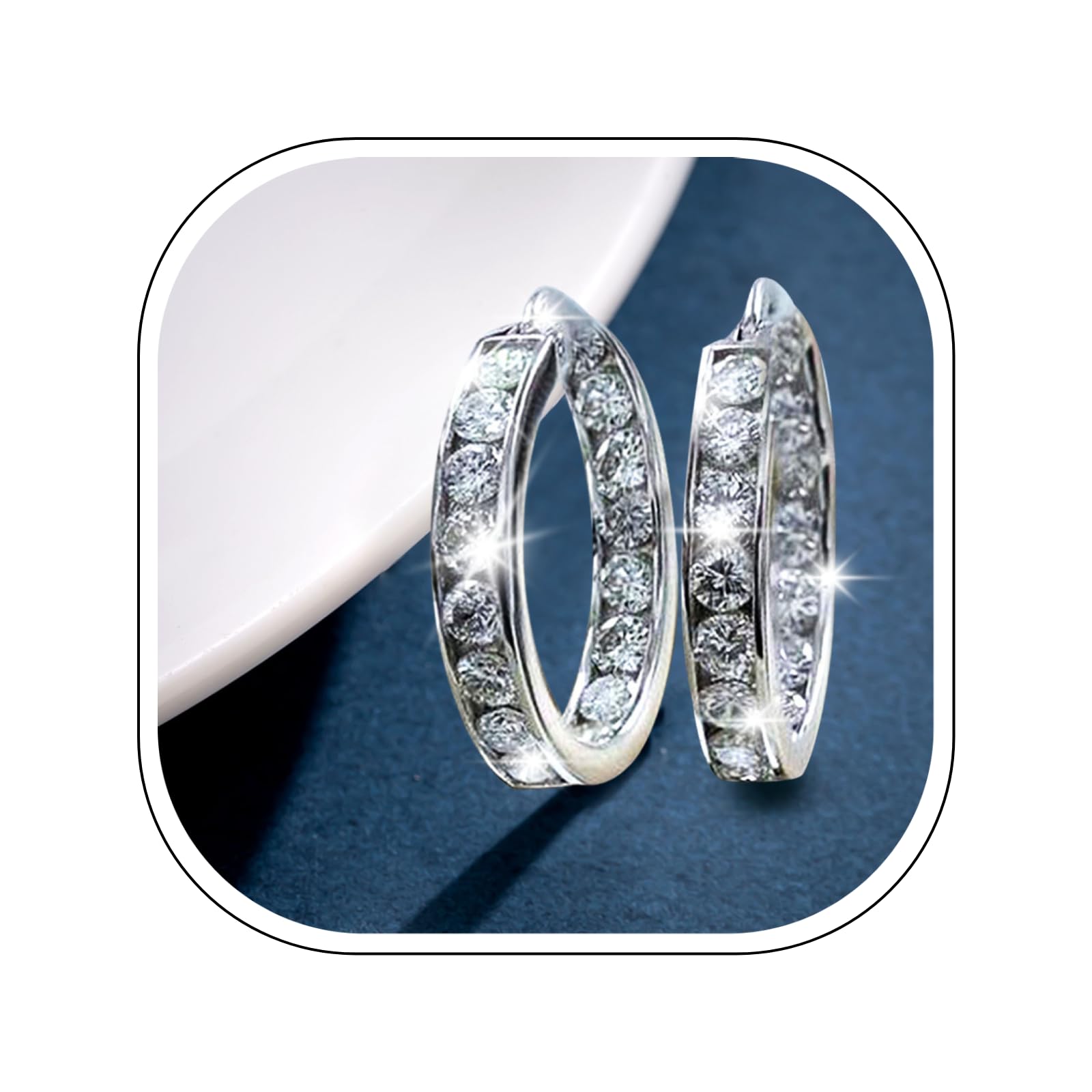 Gold 14K Full Diamond Zircon Dangle Earrings for Women, 925 Sterling Silver Hypoallergenic Dangle Earrings, Women's Dangle Earrings Gold Silver Jewelry Birthday Gifts For Women