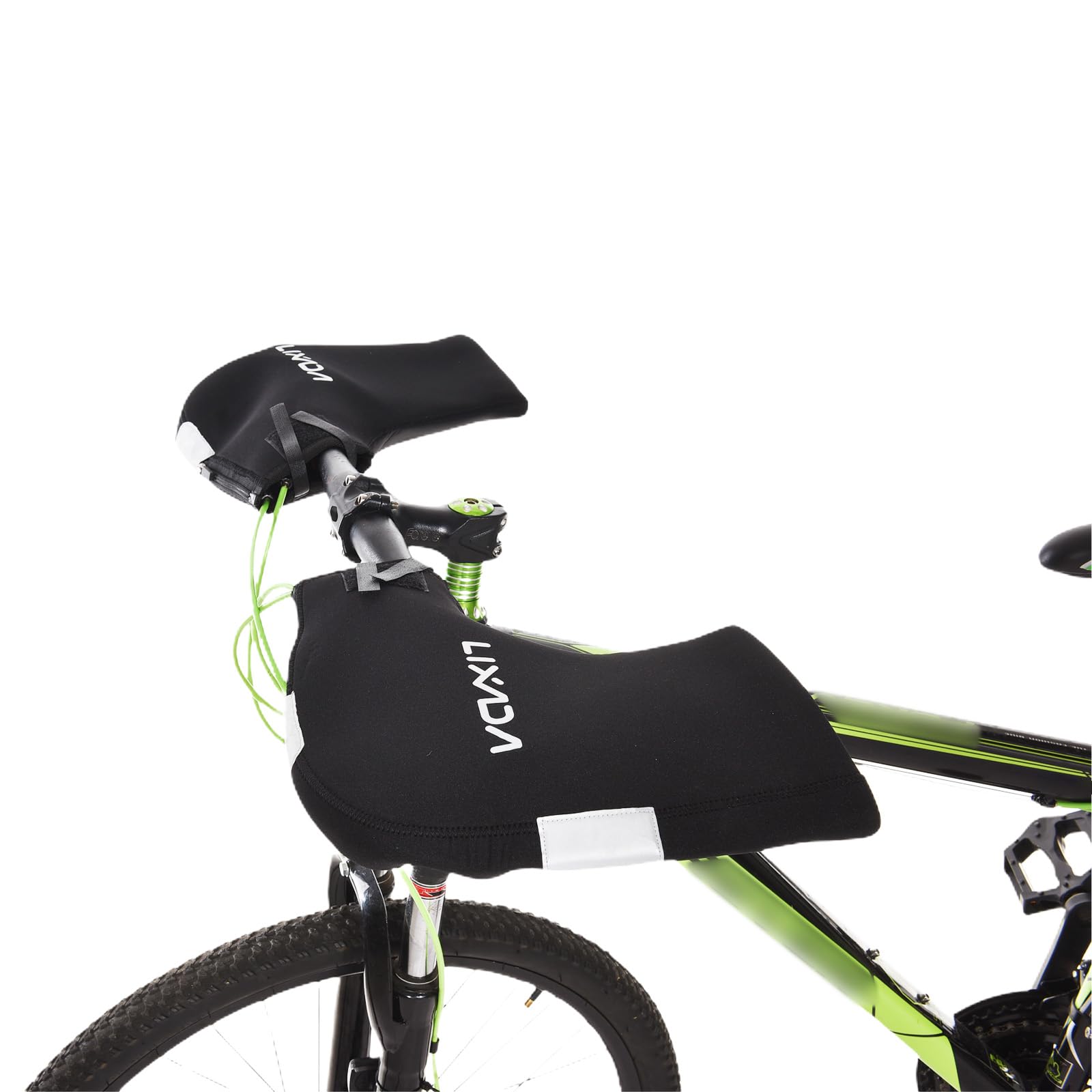 Lixada 1 paire de gants chauds coupe-vent pour guidon de vélo, gants chauffants pour vélo de route, VTT, vélos de banlieue, gants résistants à l'eau