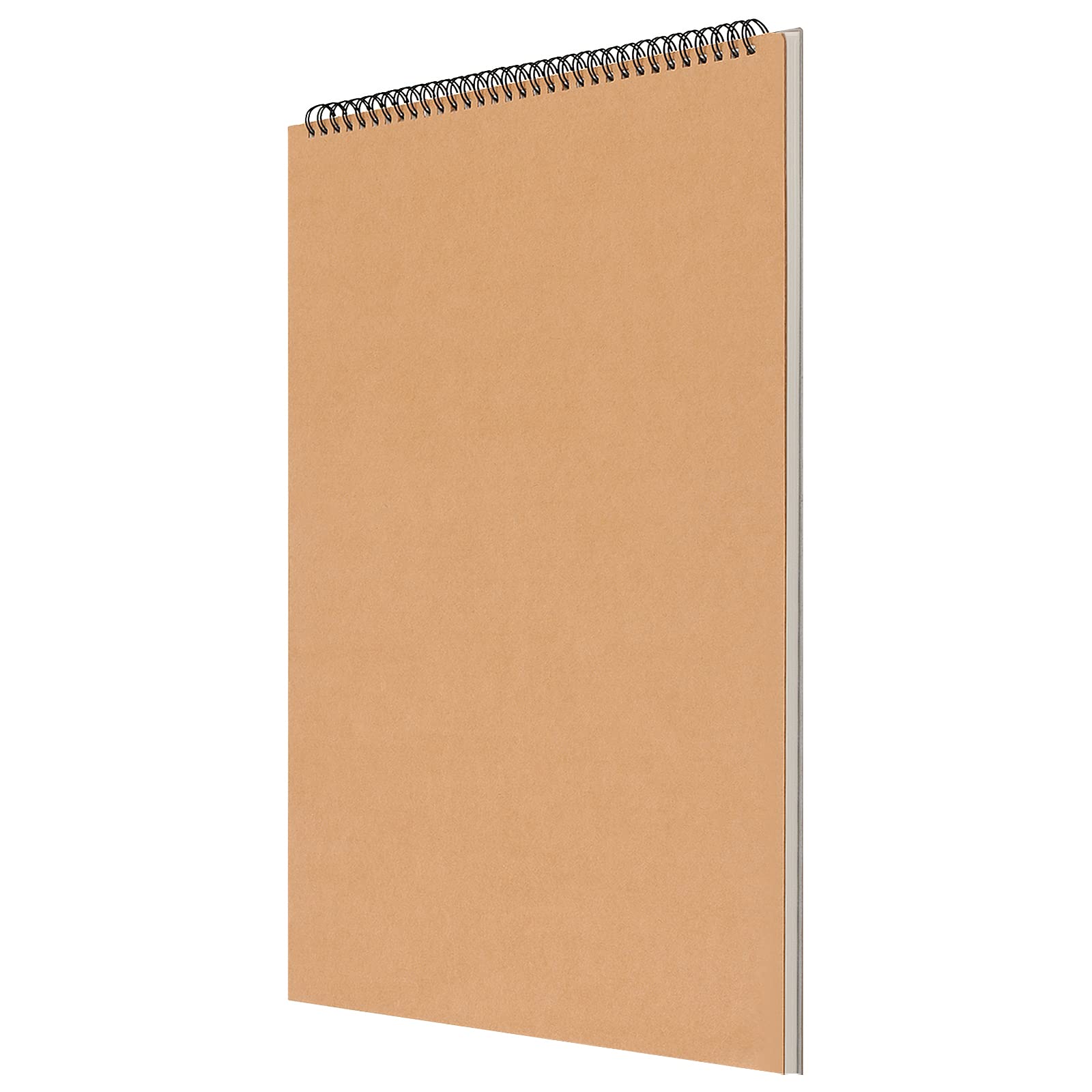 ZOENHOU 2 Pack A3 Sketch Book, 60 Pages/30 Sheets Hardback Spiral Bound Sketch Pad, Large Landscape A3 Drawing Pad for Artists Brown - Image 3